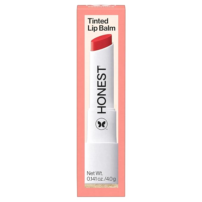 Honest Beauty Tinted Lip Balm | Antioxidant-rich Acai Extracts + Avocado Oil | EWG Certified, Vegan, Cruelty Free | Blood Orange