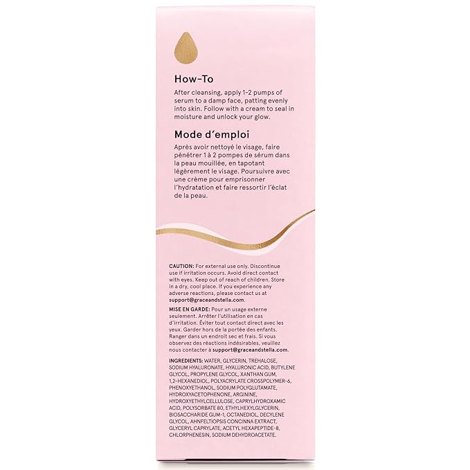 grace & stella Award Winning Hyaluronic Acid Face Serum (50ml/1.7 fl oz) Removes Fine Lines & Wrinkles, Hydrating Hyaluronic Acid Serum for Face, Acido Hialuronico for Women - Vegan Skincare (2-Pack)