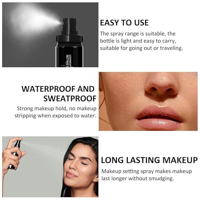 Kaely Setting Spray for Face,Matte Finish,Waterproof Setting Spray for Makeup Long Lasting,Oil Control Face Mist,Up To 16 Hours,Vegan & Cruelty-Free