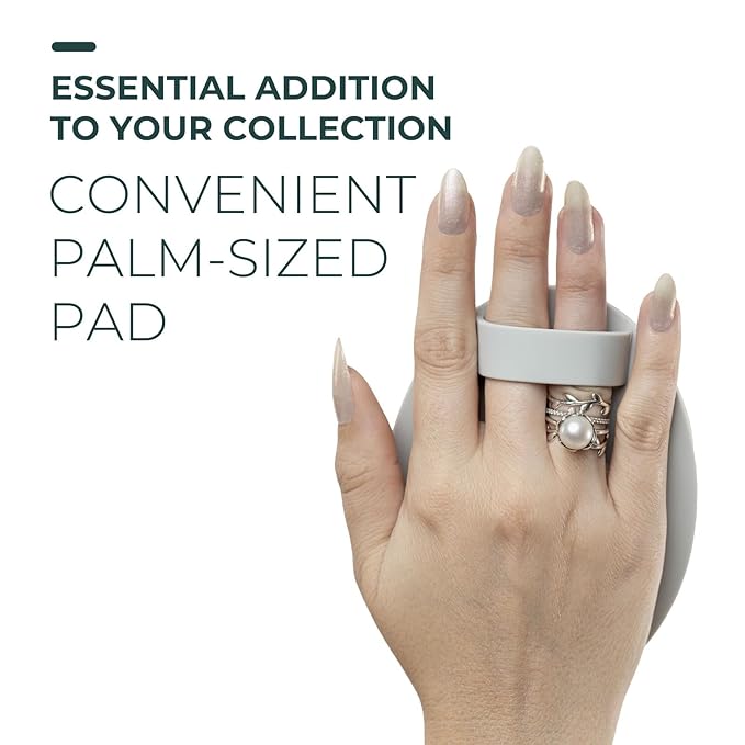 Cleansing Palm Pad | Ergonomic Handheld Brush Cleaner | Silicone Textured Scrub Pad for Deep Cleaning | Travel-Size, Beauty Tool