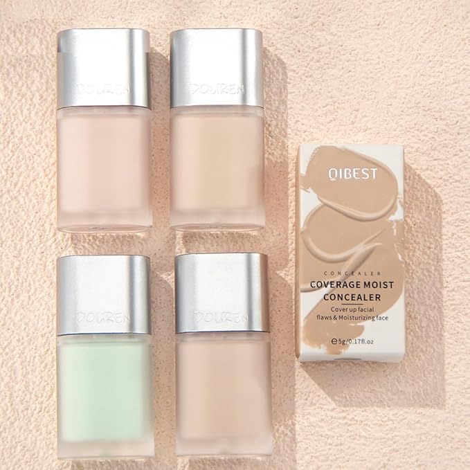 AKARY Moisturizing Precision Concealer, Lightweight & Breathable Cover-up Cream Moist Concealer, Cover Dark Circles Multi-Use Camouflage Cream, Creamy Texture Full Coverage Conceals(03#Greener)