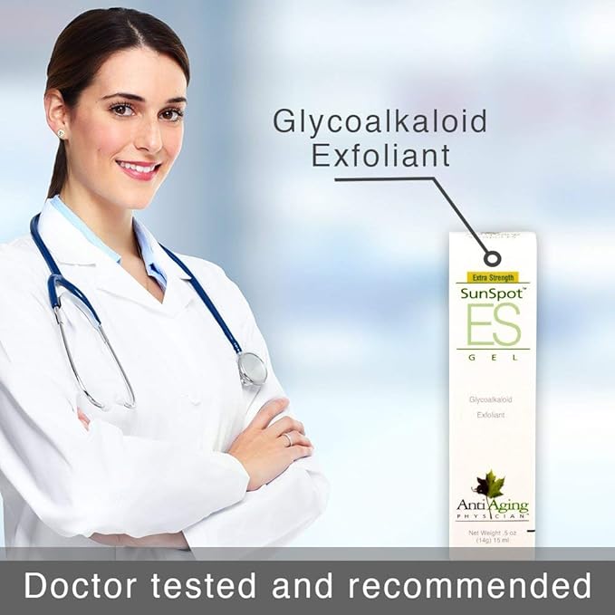 Lane Innovative - SunSpot ES, Natural Exfoliating Gel, Skin Rejuvenating Ingredients, Including Aloe Vera and Tea Tree Oil (0.5 Ounce, Pack of 2)