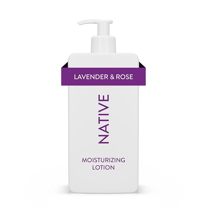 Native Body Lotion Contains Naturally Derived Plant-Based Moisturizers for Women and Men | Restores Dry Skin, Lavender & Rose, 16.5 fl oz