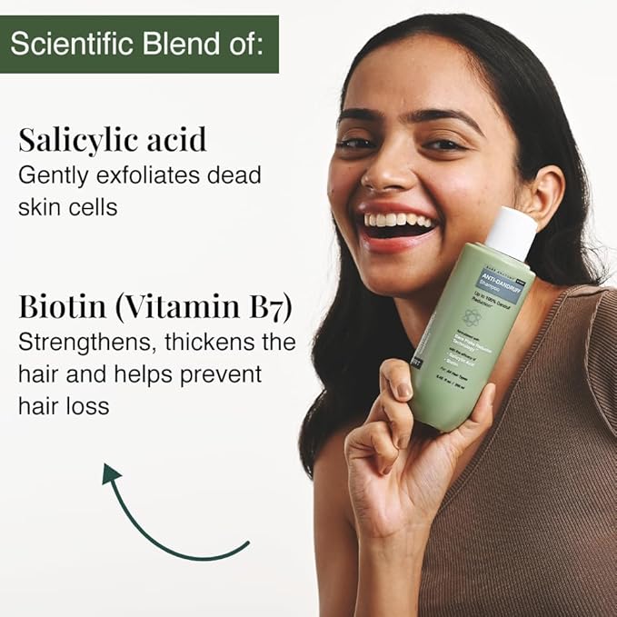 Bare Anatomy Expert Anti-Dandruff Shampoo Targets Oily Scalp And Sheds Dry Flakes Clears away dandruff flakes Relieves from excessive oil 8.4 Ounce