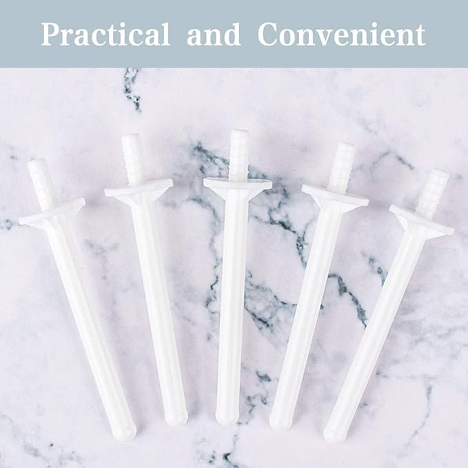 60 Pieces Plastic Wax Applicator Wands with Disposable Spatulas for Nose Hair Removal and Nostril Cleaning