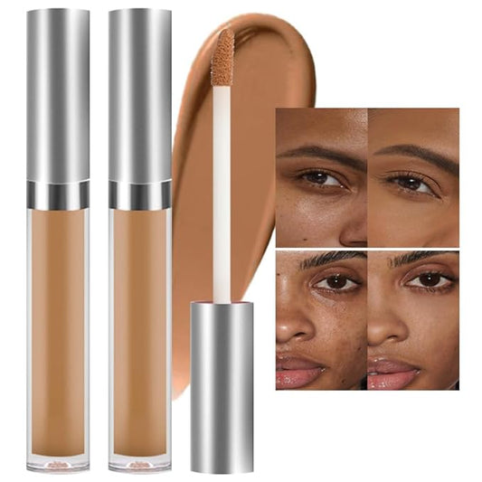 Kaely 2Pcs Hydrating Concealer Wand,Full Coverage Liquid under Eye Concealer,Long Lasting Waterproof Primer Makeup for Dark Circles and Puffiness Trouble Spots Redness,Eye Ring corrector de ojeras 08