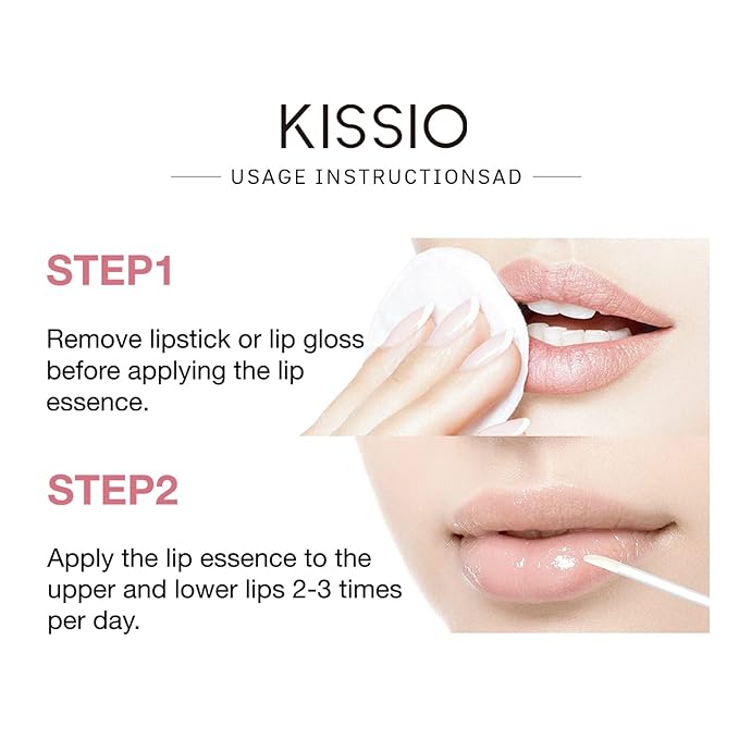 KISSIO Lip Plumper Set,Natural Lip Plumper,Lip Care, Lip Plumper Gloss,Lip Moisturizing Beautiful,Day Ues And Night Ues Set(2PCS)