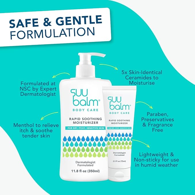 Fast Itching Relief Cream, Anti Itch Lotion for Sensitive Skin, Eczema, Psoriasis & Extreme, Very Severe & Dry Skin, Derm Formula, Menthol & Ceramides, 11.83 fl oz