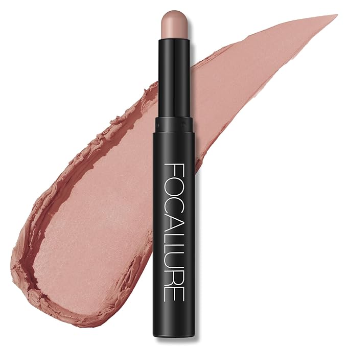FOCALLURE Shimmer and Matte Cream Eyeshadow Stick,Smooth Brilliant Eye Brightener Pencil for Women,Long Lasting Waterproof Eye Shadow and Liners Makeup,Rosie