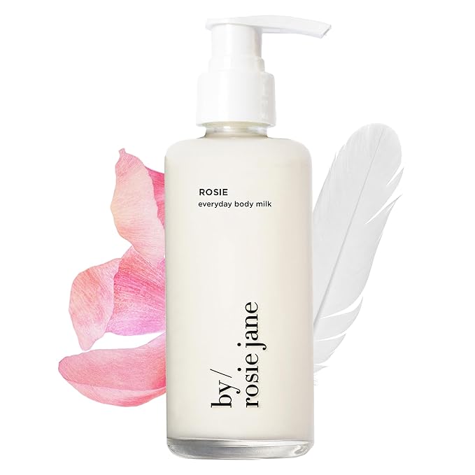 By Rosie Jane Everyday Body Milk (Rosie) - Hydrating Toner & Body Moisturizer to Help Even Skin Tone - Infused with Soothing Aloe Vera and Turmeric Root to Promote Anti-Aging (5 Ounce)