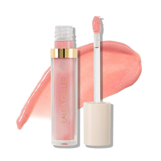 LAURA GELLER NEW YORK Italian Marble Glossy Lip Tint - Moisturizing Lip Gloss - Enriched with Shea, Mango and Cocoa Butters (02 Rosé Spritz)