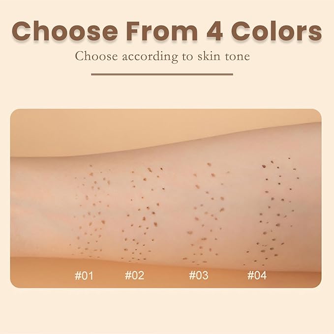 Freckle Pen,2 PCS Faux Freckle Stamp Waterproof,Fake Face Freckles Stain Makeup Long Lasting Quick Dry,Natural Lifelike Soft Dot Freck Pen 2PCS-04 Espresso