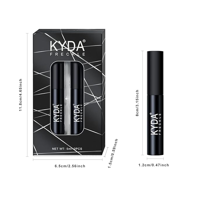KYDA 2 Colors Liquid Freckle, Natural Freckle Makeup Pen, Longlasting Face Freckle Liquid Makeup, Soft Dot Sopt Pen Magic Freckle Color-Light Brown&Dark Brown