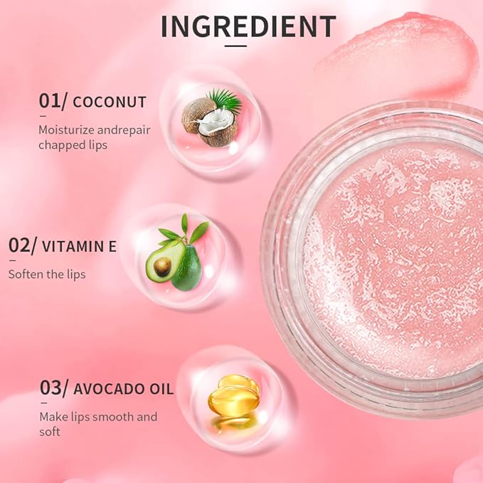 Lip Scrub, Lip Scrubs Exfoliator Moisturizer Dr.YIMAN Sugar Lip Scrub, Lip Exfoliator Scrub for Dry and Chapped Lips,Anti-Aging and Temping, Lip Mask, Lip Care Products, Lip Scrubber, Lip Moisturizer
