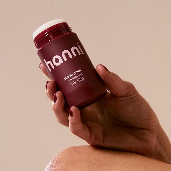 HANNI Shave Pillow, Shaving Gel for Women and Men, Hair Removal Products for Pubic, Body Hair or Legs, In-Shower/Waterless Razor, Travel Friendly Skin Care Moisturizer, Women's Grooming, 3 oz