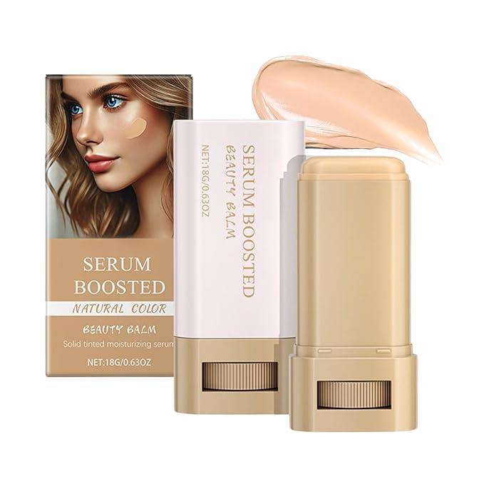 Be auty Balm Skin Tint Stick - Tinted Moisturizer for Face - Multi-Use Foundation Stick Full Coverage - Tinted Solid Serum Foundation Balm for Contour Concealer, Natural Finish