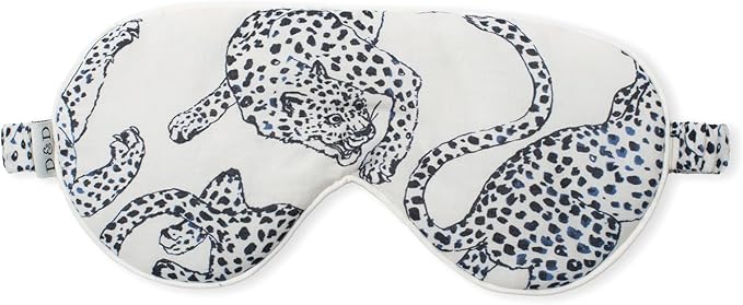 Desmond & Dempsey Cotton Luxe Eye Mask (Jag Print Cream)