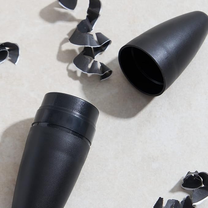 Julep Cosmetic Makeup Pencil Sharpener - Eyeliner, Lip Liner and Eyebrow Pencils - Compact Travel Friendly - Easy to Clean - Universal Sharpener for Wood and Plastic Pencils - German Made Steel