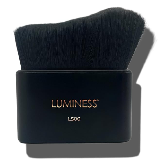 LUMINESS Professional-Grade L500 Buffing Makeup Brush - Angled Make Up Air Brush for Airbrush Spray Foundation - Face Brush for Seamless Buffing & Blending Application, Natural-Looking Finish