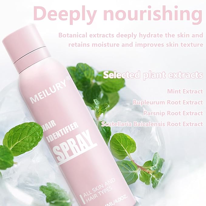 Hair Identifier Spray for Face Shaving,Moisturizing and Skin Care Dermaplaner Spray, Glow Reveal Face Spray for Face Dermaplaning, Peach Fuzz Remover for Women Face (1pc)