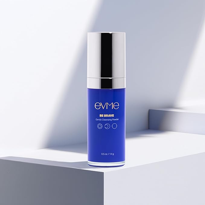 Evme Gentle Cleansing Powder – Kaolin Clay Face Wash with Vitamin C & Lotus Root Seed – Fragrance-Free, Dermatologist-Tested Cleanser for Sensitive, Reactive Skin – Hydrating, Soothing & Refreshing