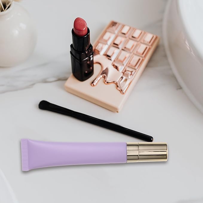 Empty Eye Cream Squeeze Tubes: 20ml Refillable Essential Oil Roller Sample Travel Container Cosmetics Roll on Bottle Dispenser for Lip Balm Gloss