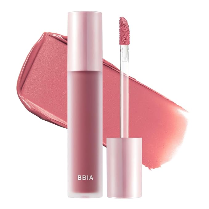 BBIA Last Velvet Tint - Soft & Creamy Matte Finish Lip Stain, Blur Effect with Velvety Texture, Long-Lasting, High Pigment, Lightweight, Non-Drying, Vegan, Korean Lip Makeup (V40 SUMMER ROSE)