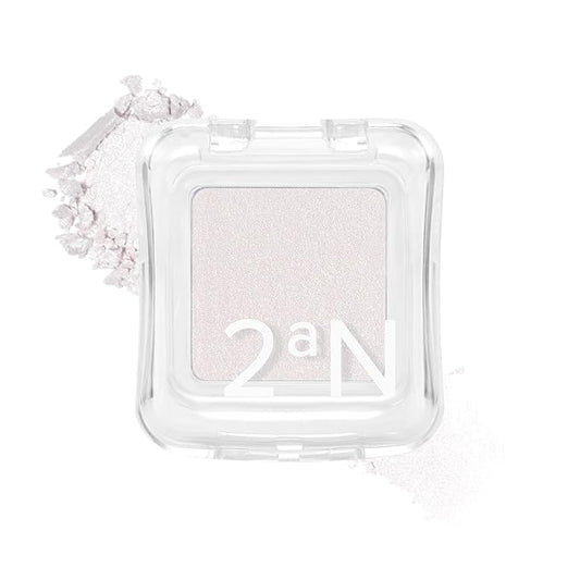2aN Pure Glash Highlighter WH01 Frosty – Glass-Like Sheen Powder Highlighter for a Natural, Radiant Glow | Buildable, Long-Lasting, Lightweight Formula