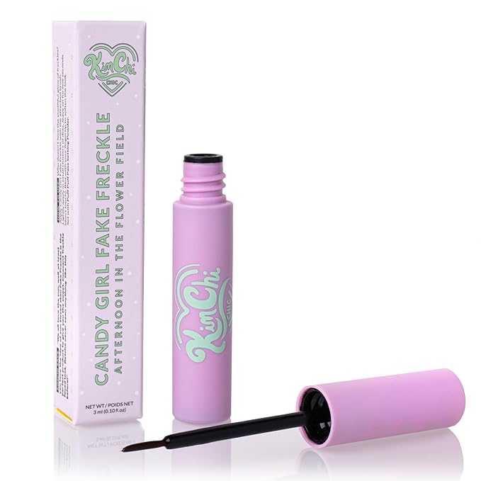 KimChi Chic Beauty Candy Girl Fake Freckle Pen, Natural-Looking and Fast-Drying Faux Freckles Face Makeup, Afternoon In The Flower Field Red-Brown Shade, 0.10 fl oz