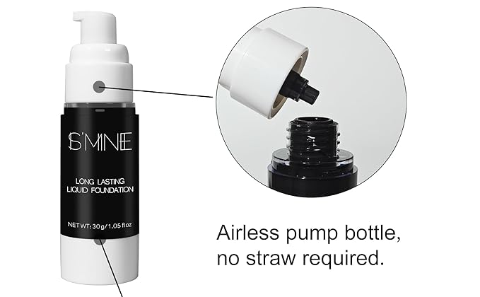 IS'MINE Black Liquid Foundation Makeup, Matte Flawless Finish Foundation, Vegan & Cruelty-Free (1.05 Fl Oz, 042)