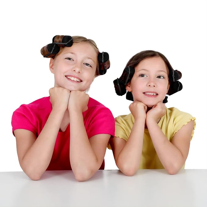 36 Pieces Soft Foam Hair Curlers - Flexible Sleeping Curlers for Hair Styling (1.2inch, Black)