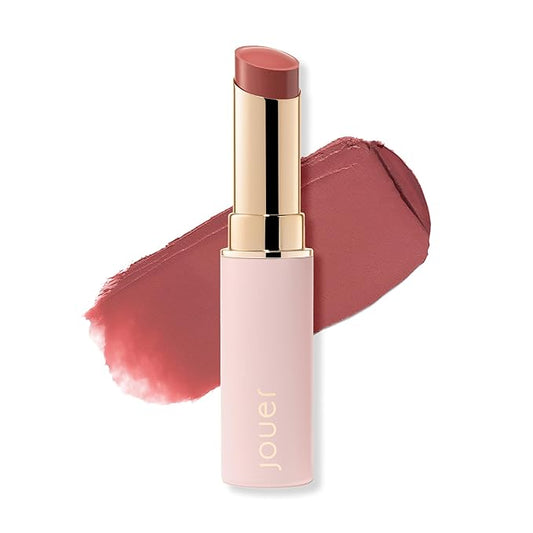 Jouer Balm Bouche Demi-Matte Lip-Sensualité - Tinted Lip Balm - Hydrating Lip Tint Long Lasting - Matte Lip Color - Jojoba Seed Oil and Shea Butter Formula
