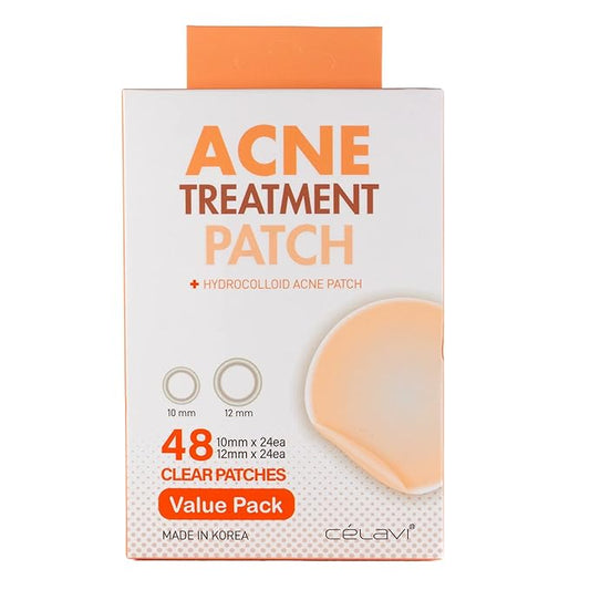 Celavi Acne Spot Treatment Hydrocolloid Patch (Acne Treatment, 48 Count)