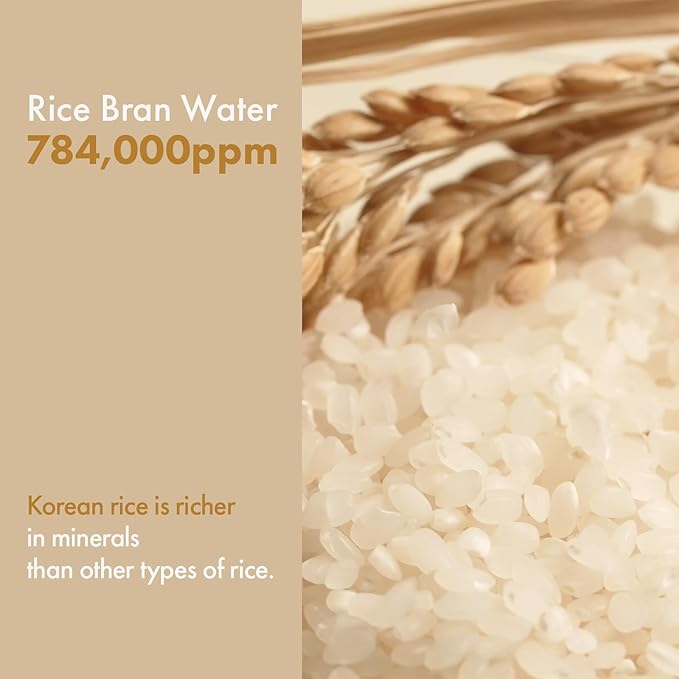 Rice Glow Milky Toner with 784,000ppm Korean Rice Water, Niacinamide, Ceramides, Panthenol, Glow, Glass Skin, Hydrating, Purifying, Fragrance-Free, Korean Skin Care, 250ml, 8.45 fl.oz.