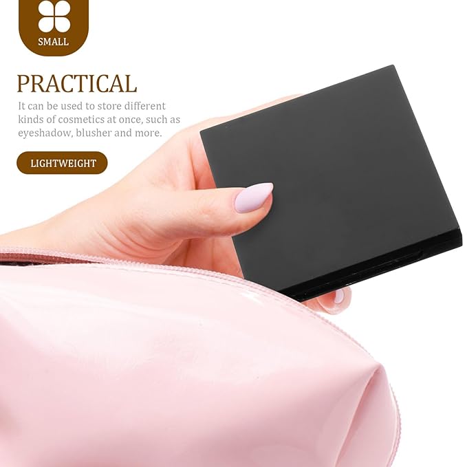 Healifty Empty Lipstick Palette Pan 6-grid Magnetic Eyeshadow Palette Boxes with Press Cosmetic Cream Tray Portable Small Makeup Compact Containers