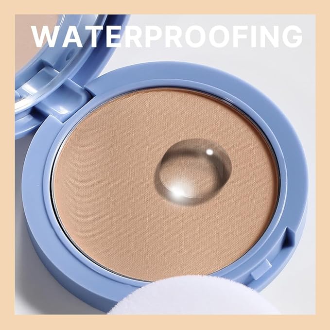 evpct Kaely Oil Control Pressed Face Powder, Get Smooth Flawless Fine Lines and Lightweight Finishing Foundation, Control Shine Long Lasting Waterproof Face Setting Powder Cosmetic, 10 Sand