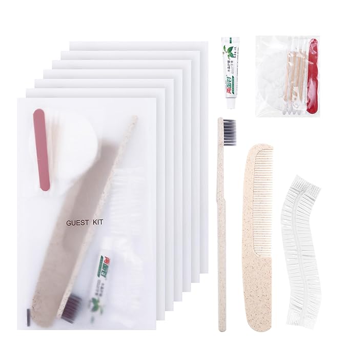 Hygiene Kit, Hygiene Kit Bulk, Travel Hygiene Kit with Toothbrush, Toothpaste, Care Package, Comb, Shower Cap, Individually Packed, Suitable for Hotel, Home, Camping, Travel (20-Pack)