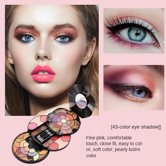 57 Colors Makeup Set (Type Y) for Valentines Day Gifts, Professional Makeup Kit for Women Full Kit, High Pigmented Eyeshadow Palette for Beginners, Make up Gifts for Girls and Teens
