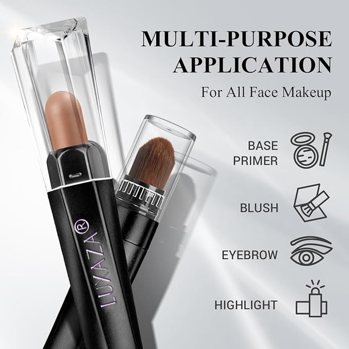 Brown Eyeshadow Stick Makeup 6PCS Set, Neutral Eyeshadow Palette Matte Cream Eye Shadow Eyeliner Brightener Pencil Crayon - BROWN CASHMERE