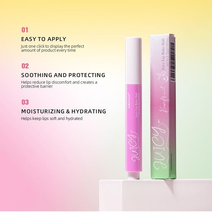 MAEPEOR Tinted Lip Balm 6 Colors Moisturizing Lip Balm Hydrating Changing Lip Gloss for Lip Care and Dry Lip (01 Rose)