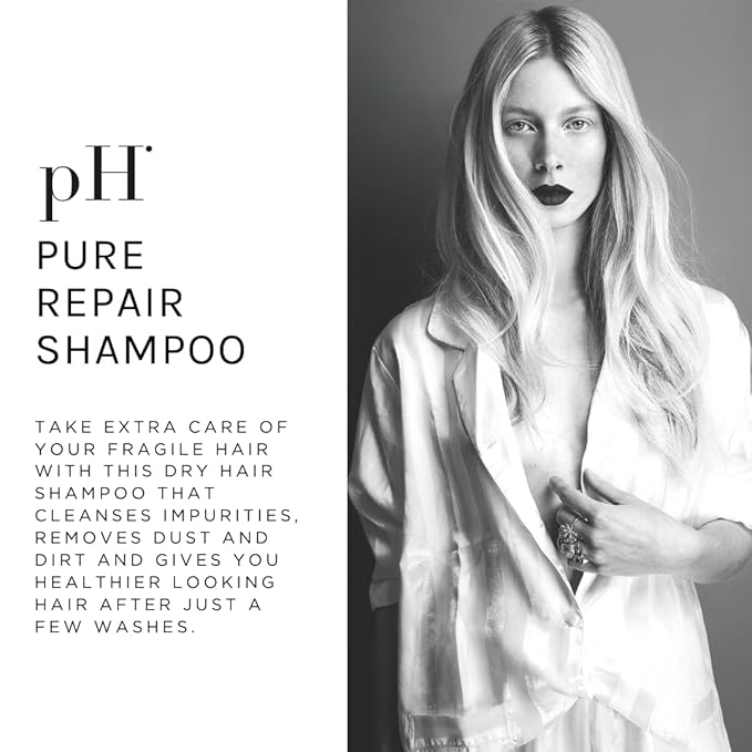 pH PURE HAIR Repair Moisturizing Shampoo 33.8 Oz - Hydrating Shampoo for Dry, Damaged & Color-Treated Hair - Revitalizing, Nourishing Formula to Restore Softness, Shine & Strength