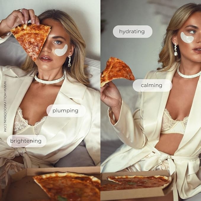 Anti-age under eye masks - With Hyaluronic Acid, Collagen & Vitamin C. Natural gel eye masks, under eye gel patches for dark circles & puffy eyes. Anti wrinkle skincare, hydrating & soothing. 20 pairs