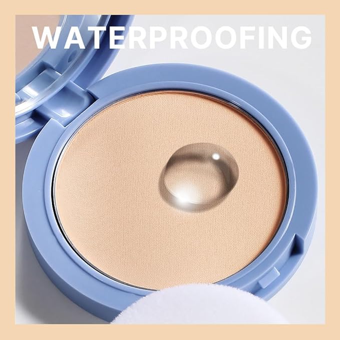 evpct Kaely Oil Control Pressed Face Powder, Get Smooth Flawless Fine Lines and Lightweight Finishing Foundation, Control Shine Long Lasting Waterproof Face Setting Powder Cosmetic, 06 Vanilla