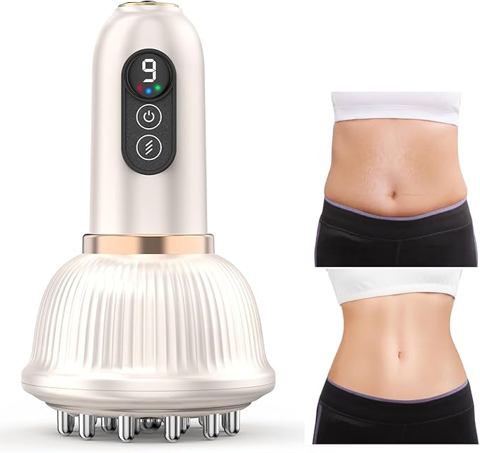 Body Sculpting Machine — Lymphatic Drainage Massager & Anti Cellulite Massage Tool, for Legs, Arms & Belly, Body,Helps Reduce Stretch Marks & Cellulite,with Microcurrent, Light Heat & Vibration