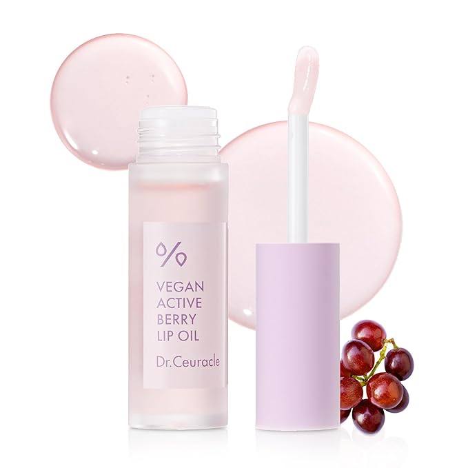 leegeehaam Dr.Ceuracle Vegan Active Berry Lip OilㅣAnti-Aging, Moisturizing, Revitalizing and GlowingㅣKorean Tinted Lip GlossㅣResveratrol from French Grape for Dry Lips, 0.15 Fl Oz