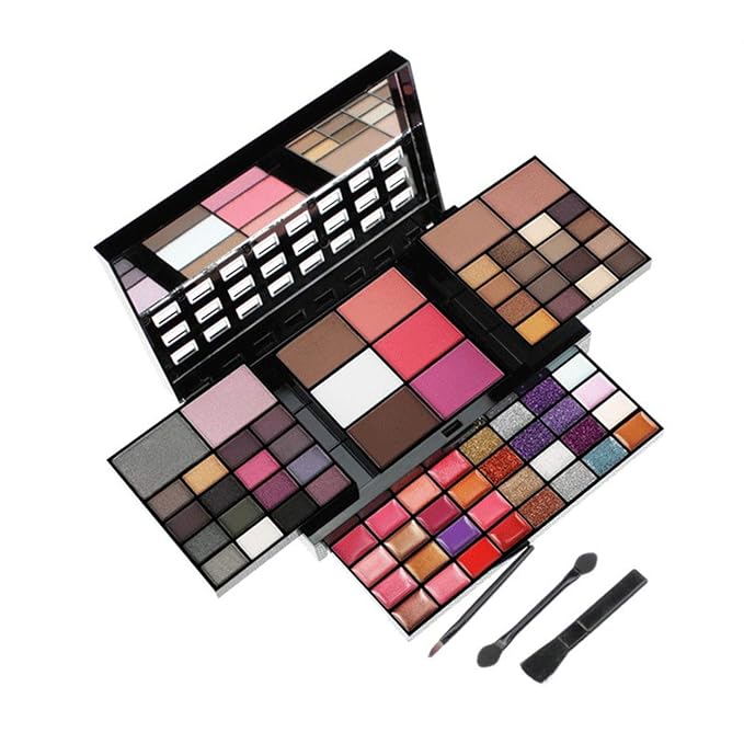 All in One Makeup Kit for Women Full Kit Girls Makeup Gift Sets Xmas Essential Bundle Include Eyeshadow Palette Lipstick Blush Concealer Eyeliner Mascara Foundation Brush Eyebrow Pencil