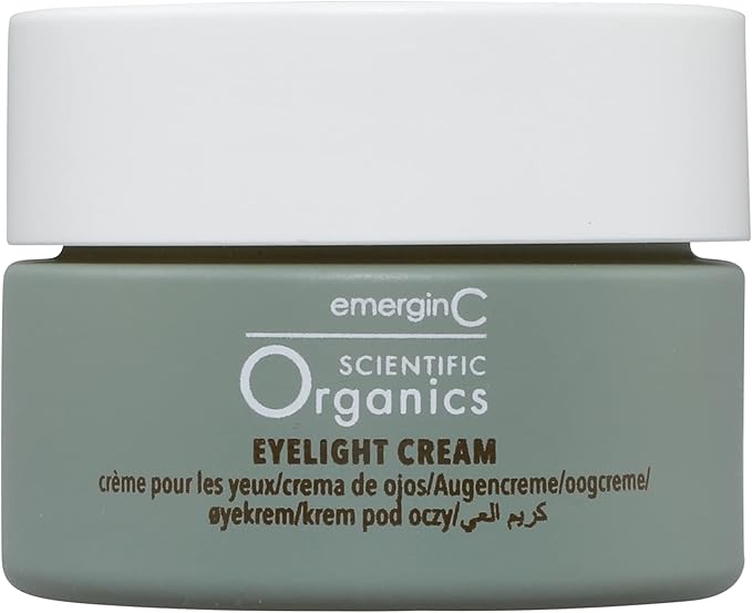 emerginC Scientific Organics Eyelight Cream - Stem Cell Eye Cream with Antioxidants - Anti-Aging Eye Cream Targets Dark Under-Eye Circles for Visible Glow (0.5 oz, 15 ml)