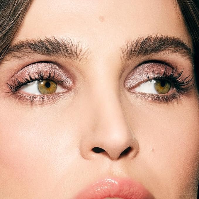 MAKE Beauty Multi-Chromatic Eye Shadow. Metal Reflecting Luminous Foil Finish Creamy, Buildable, Dimensional Long-wear, Crease-proof Powder Eyeshadow, Multichrome Shade - Quartz, Taupe