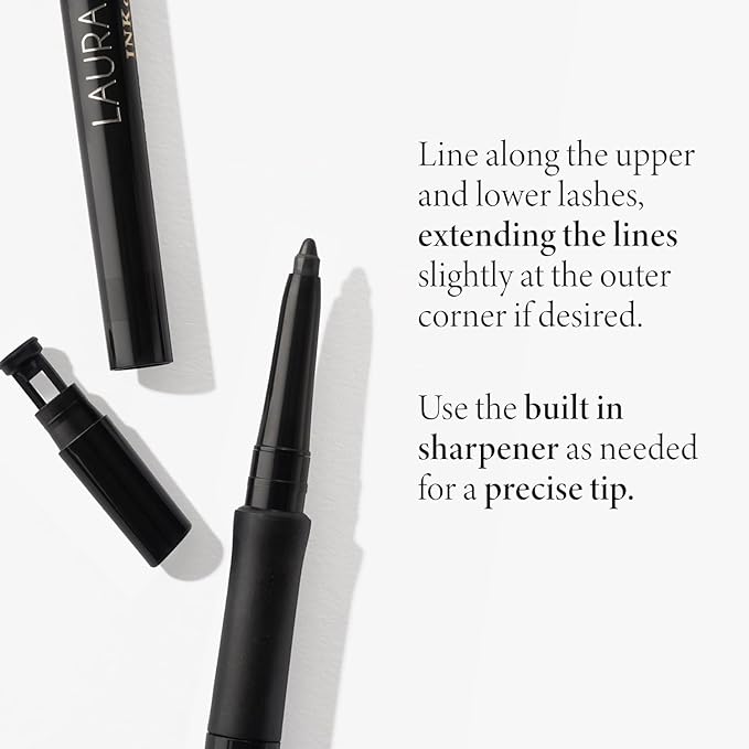 LAURA GELLER NEW YORK INKcredible Gel Eyeliner - Smoky Night - Waterproof Smudge-proof Eyeliner Pencil - Built in Sharpener