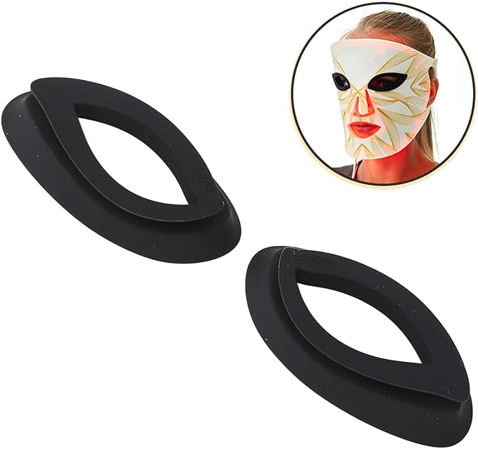 LED Photon Facial Cover Eye Cover Silicone Protective Eye Patch for Skin Rejuvenation Face Guard Device (Black)